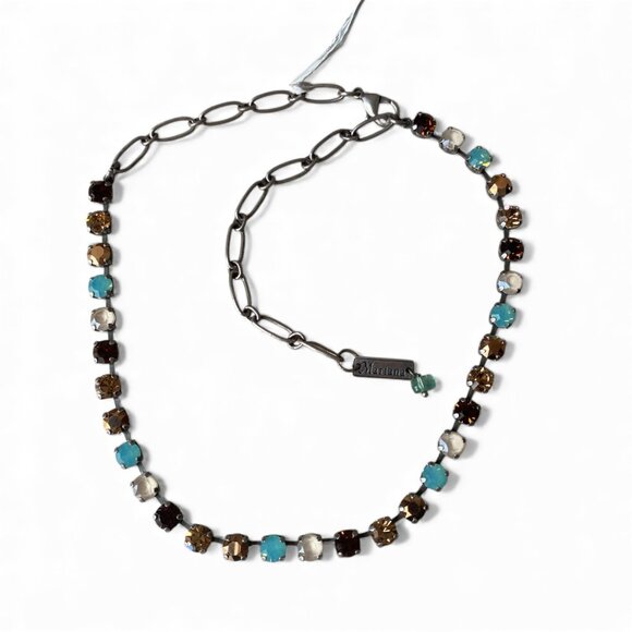 NWT Mariana Everyday Necklace Swarovski Crystal Seafoam Cranberry Colorful 19" - Picture 2 of 11